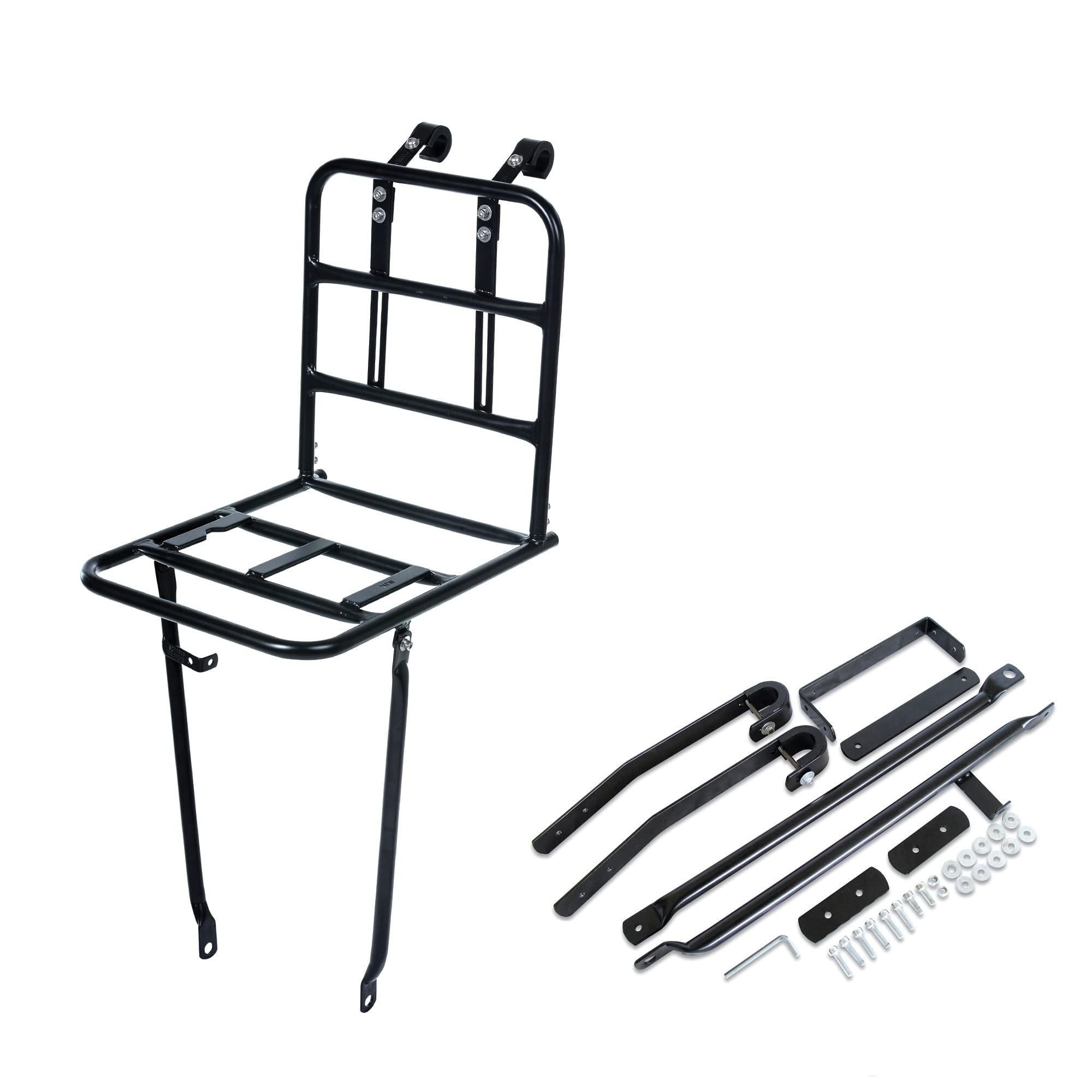 Basil Front Carrier Rack for Bicycles - Lightweight & Durable Front Luggage Rack - Perfect for Commuting, Shopping & Urban Cycling Accessories