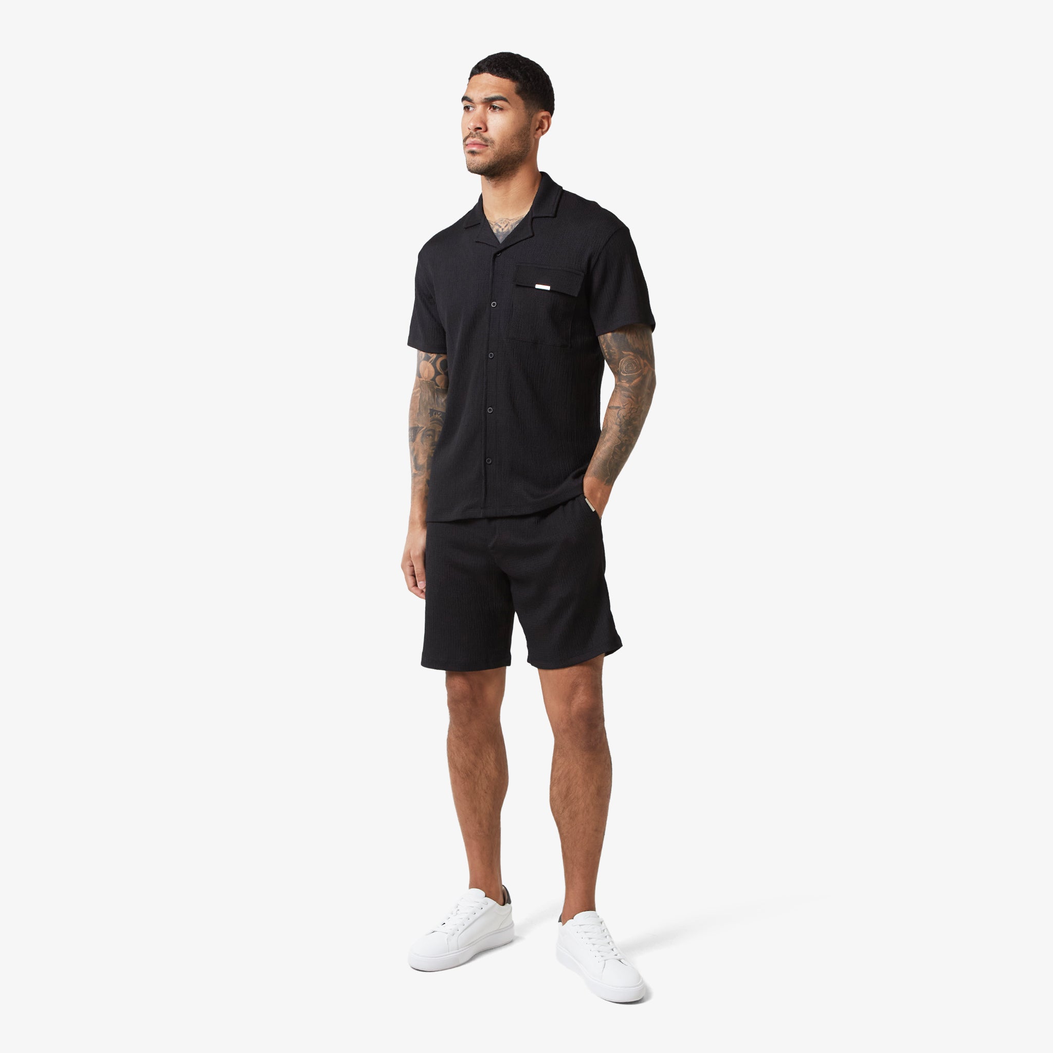 Black Crinkle Shorts for Women - Comfortable & Stylish Casual Wear for Everyday Outfits, Lounge, and Travel