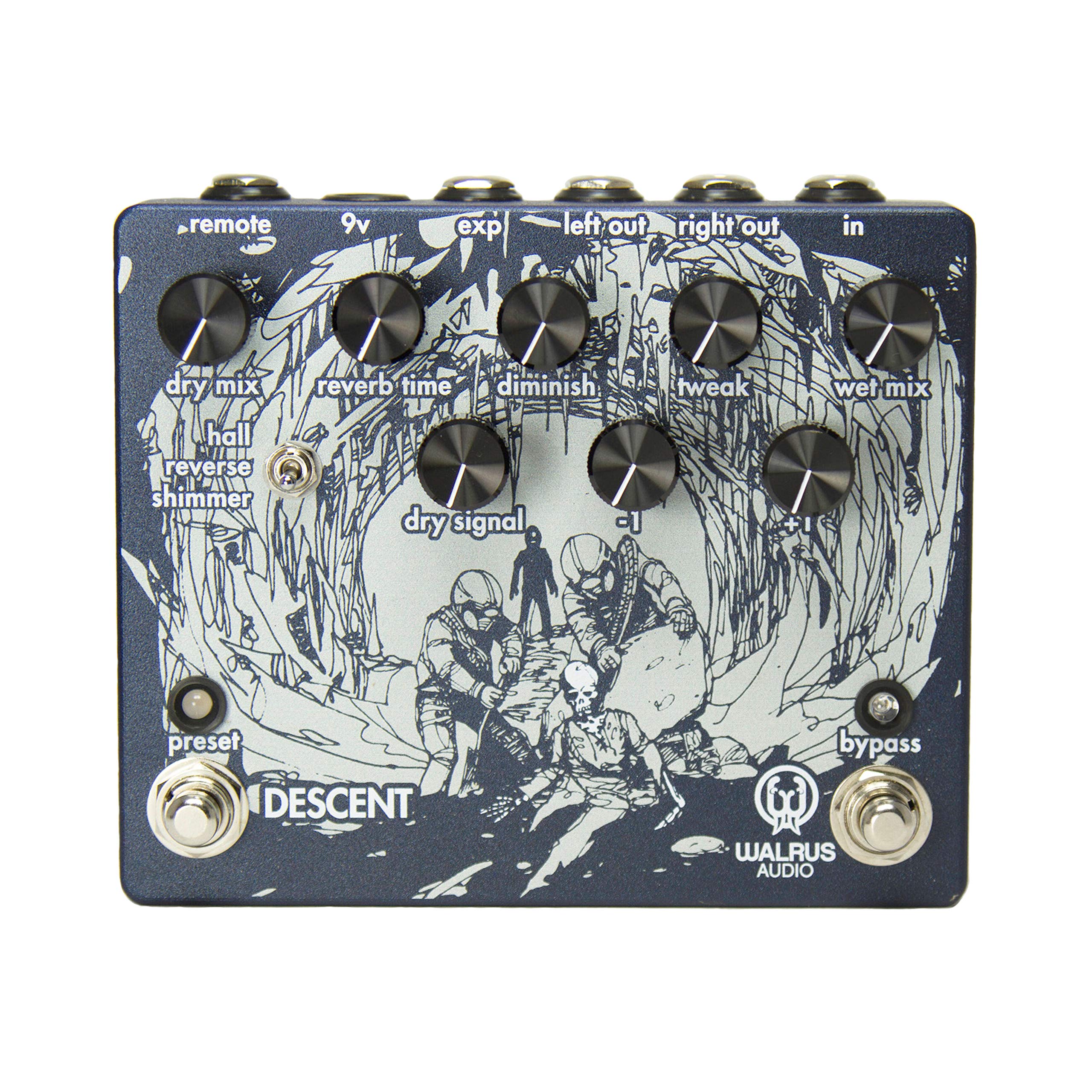 Walrus Audio Descent Reverb & Octave Guitar Effects Pedal - Studio & Live Performance Reverb Machine for Electric Guitarists