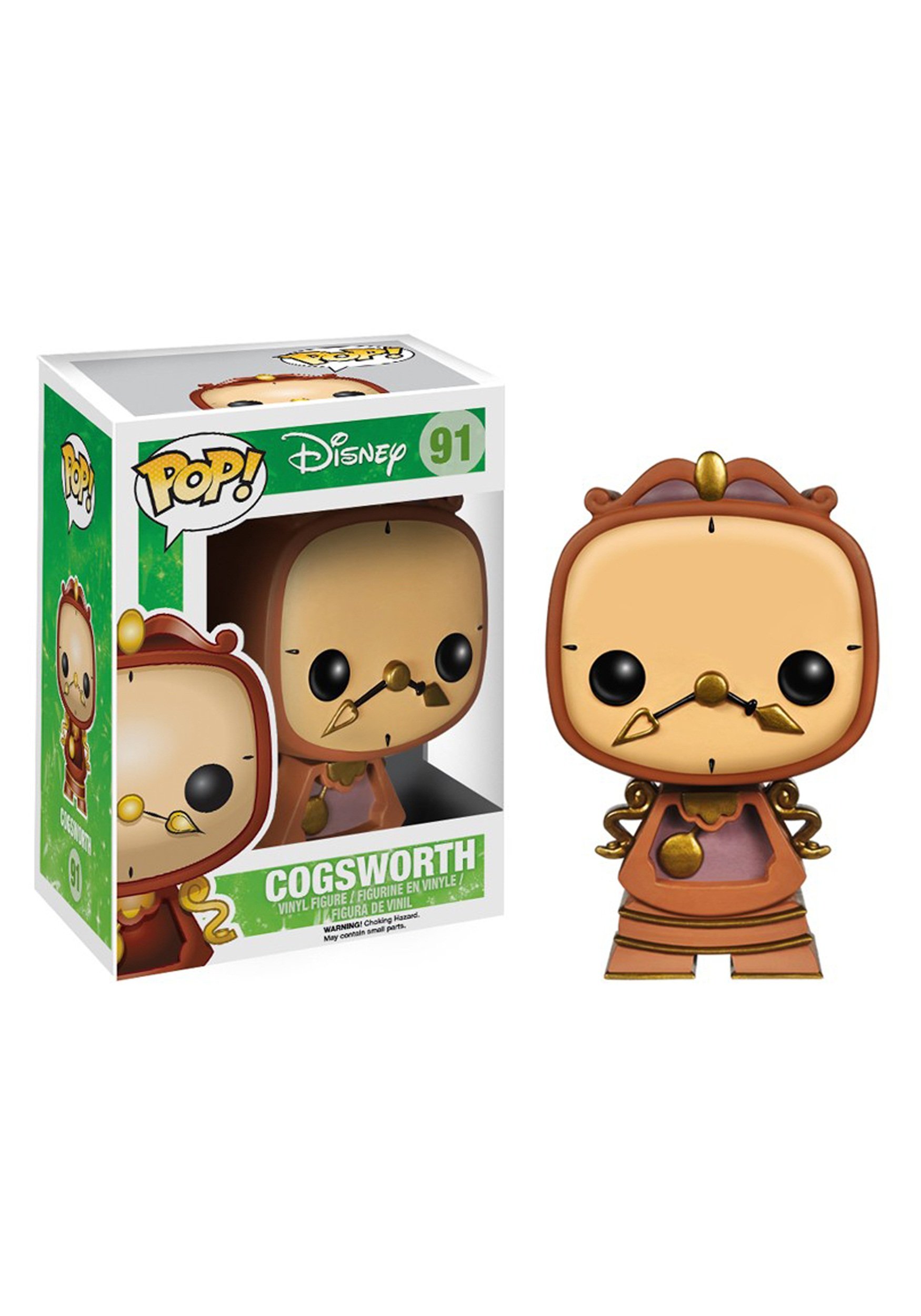 Funko POP Disney: Cogsworth Collectible Action Figure - Perfect for Disney Fans, Collectors & Home Decor