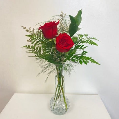 Traditional Two Roses - Handmade Floral Decor for Home, Wedding, and Party | Vintage Style Artificial Roses for DIY Crafts and Gift Giving