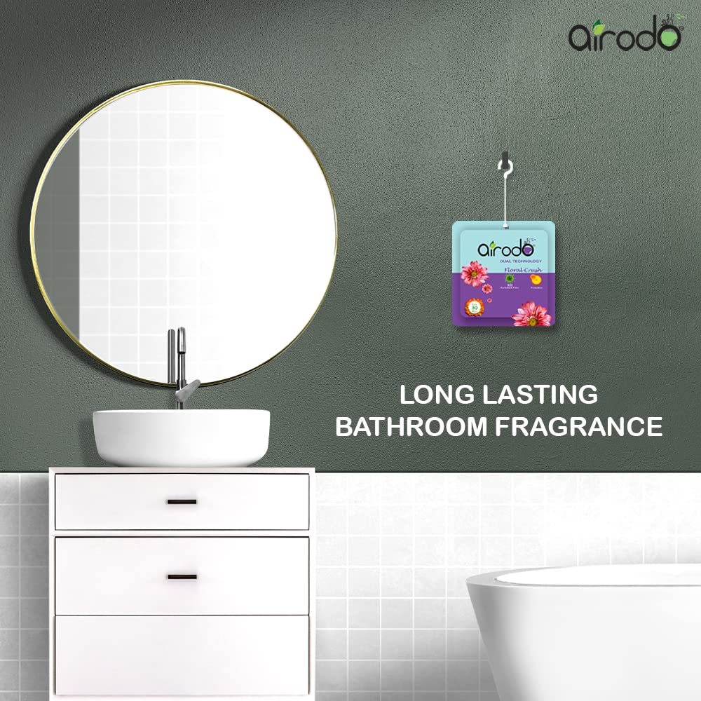 **AIRODO Air Freshener Power Pocket Gel - Long-Lasting 30-Day Fragrance Booster for Bathroom, Toilet & Home - Assorted Mix Scents (6-Pack, 10g Each) - Eliminate Odors & Freshen Air**    *(Perfect for bathrooms, toilets, closets, cars, gym bags, and pet areas - keeps spaces smelling fresh for weeks!)*