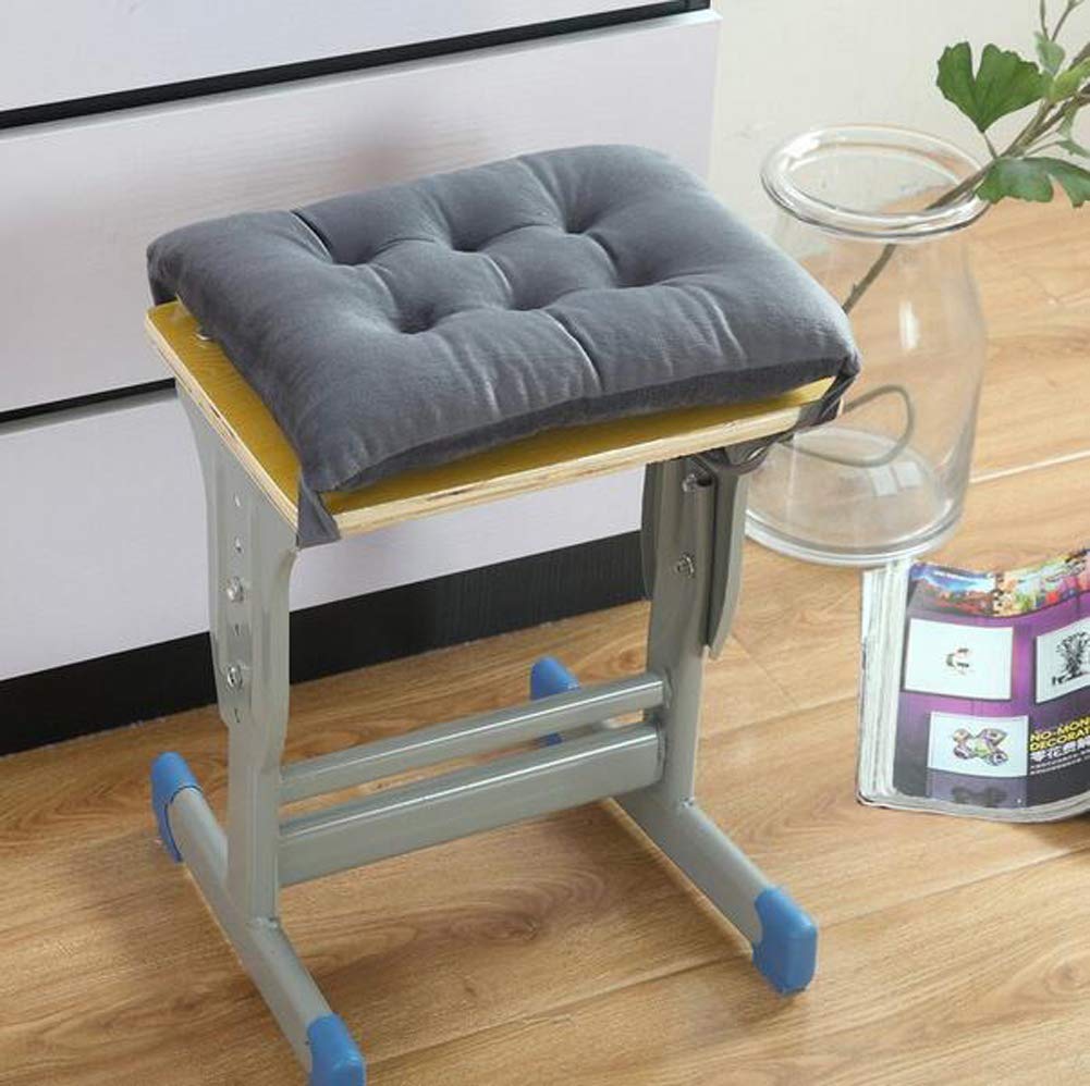Tourequi Soft Washable Thickened Seat Cushion with Ties - Gray Memory Foam Chair Pad for Office, Home & Car - Comfortable Support for Back Pain Relief & Long Sitting