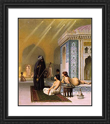 Black Ornate Wood Frame with Double Matting