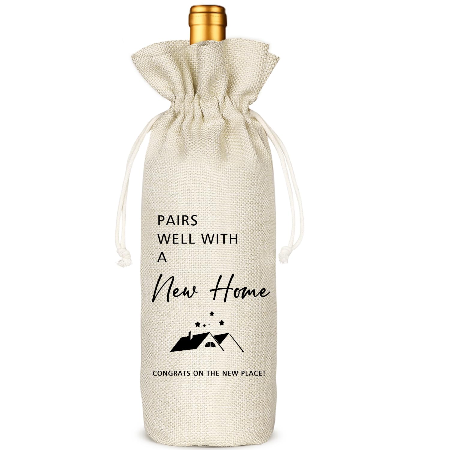 Premium Housewarming Wine Gift Bag - Elegant New Homeowner Present for Her & Him - Perfect Realtor Client Gift - Ideal for House Parties & Celebrations