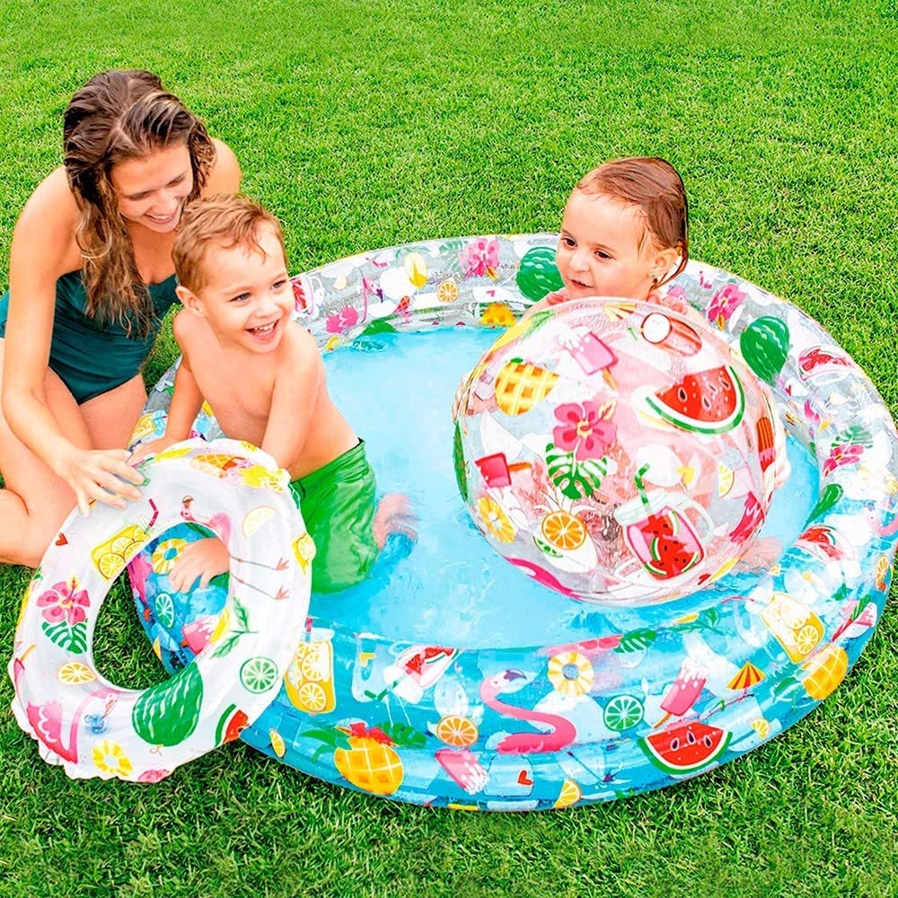 Intex 59460EP Stargaze Inflatable Pool Set for Adults - Relaxing Floating Lounge with Cup Holders, Perfect for Backyard, Beach & Summer Fun