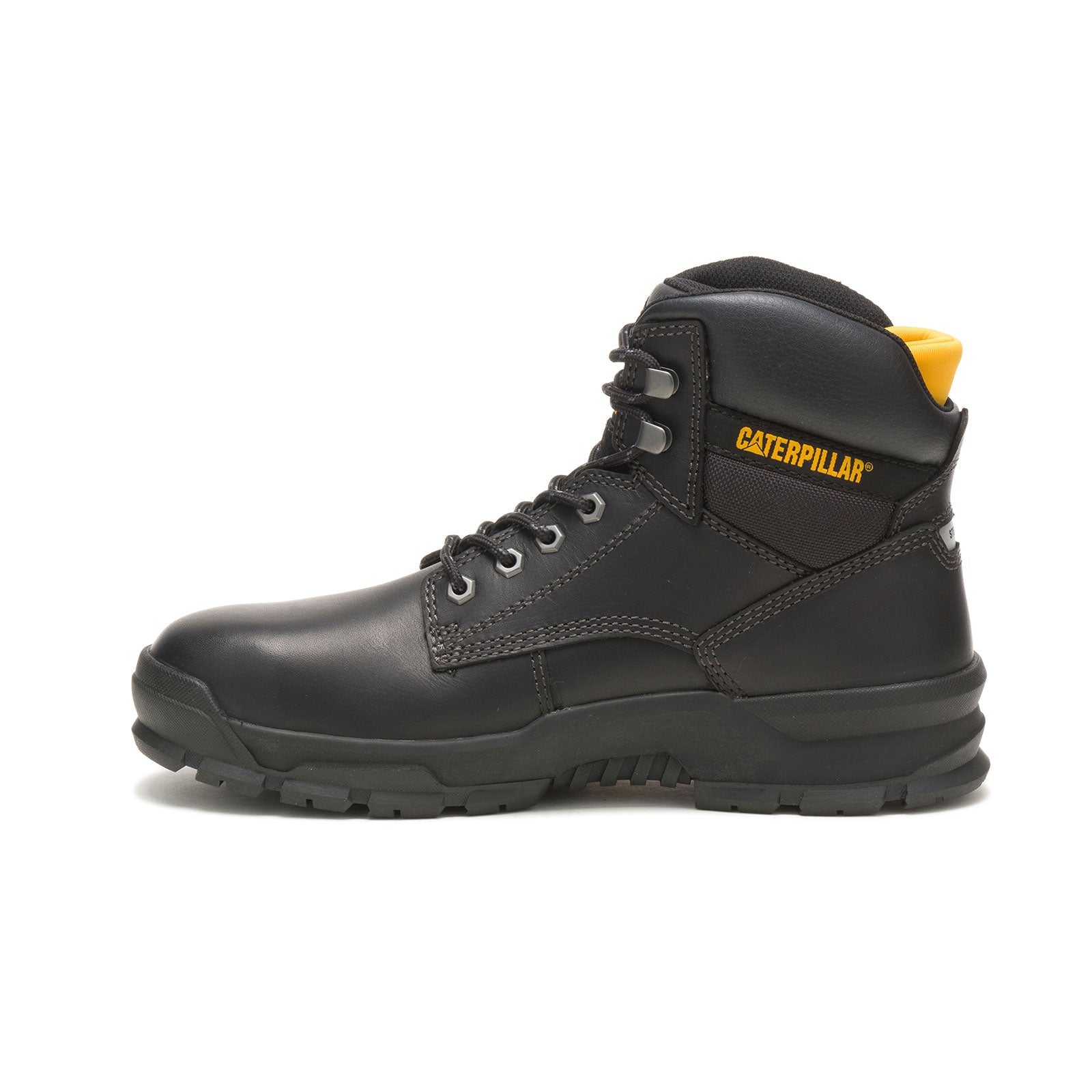 Black Mobilize Alloy Toe Work Boots for Men - Safety Steel Toe Shoes for Construction, Warehouse & Outdoor Work