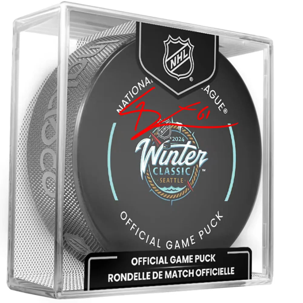 Mark Stone Autographed 2024 NHL Winter Classic Official Game Puck - Vegas Golden Knights vs Seattle Kraken - Limited Edition Collectible - Perfect for Hockey Fans & Memorabilia Collectors