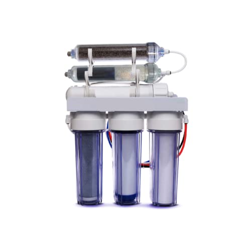 100 GPD Reverse Osmosis Water Filter System with Dual Outlet RO/DI | Drinking Water & 0 PPM Aquarium Reef/Deionization | pH Alkaline Mineral Restoration Filter | Perfect for Home, Office & Marine Aquariums