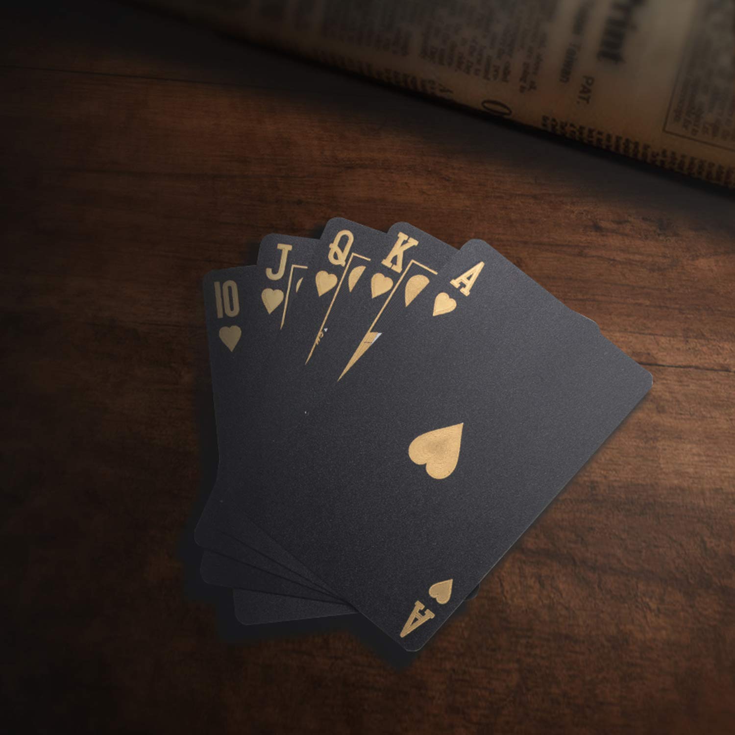 Professional Poker Playing Cards - Black Diamond Waterproof Plastic Standard Deck (1 Deck) | Casino Games, Poker Nights, Magic Tricks & Cardistry Practice
