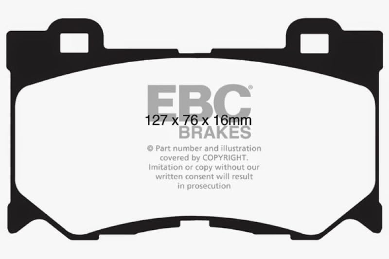 EBC Brakes DP51823NDX Performance Brake Pads - High-Friction Ceramic for Smooth Stopping | Perfect for Daily Commuting, Racing & Heavy-Duty Vehicles