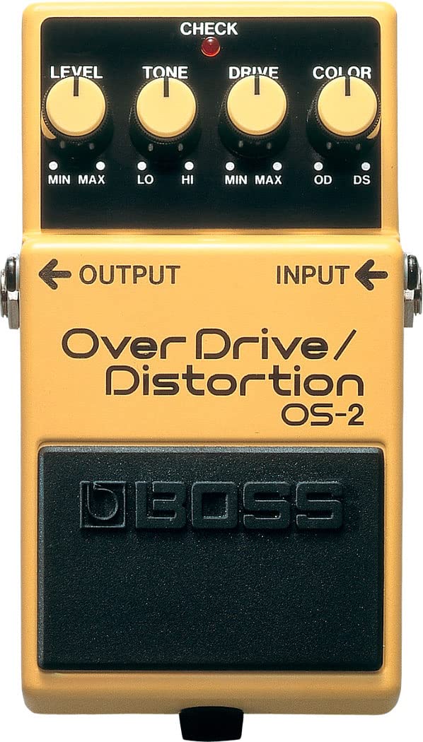 Boss OS-2 OverDrive/Distortion Pedal Bundle with 10ft Guitar Cable, 6in Patch Cable & Picks - Perfect for Electric Guitarists, Live Performances & Studio Recording
