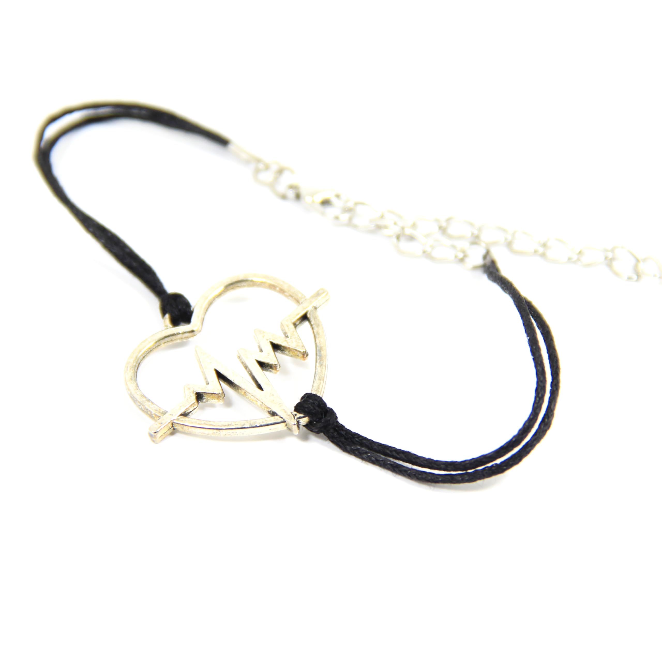 Heartbeat Bracelet - EKG Cardiogram Jewelry Gift for Doctors, Nurses, Doula & Medical Students - Adjustable Hemp Cord - Perfect for Graduation, Appreciation & Daily Wear