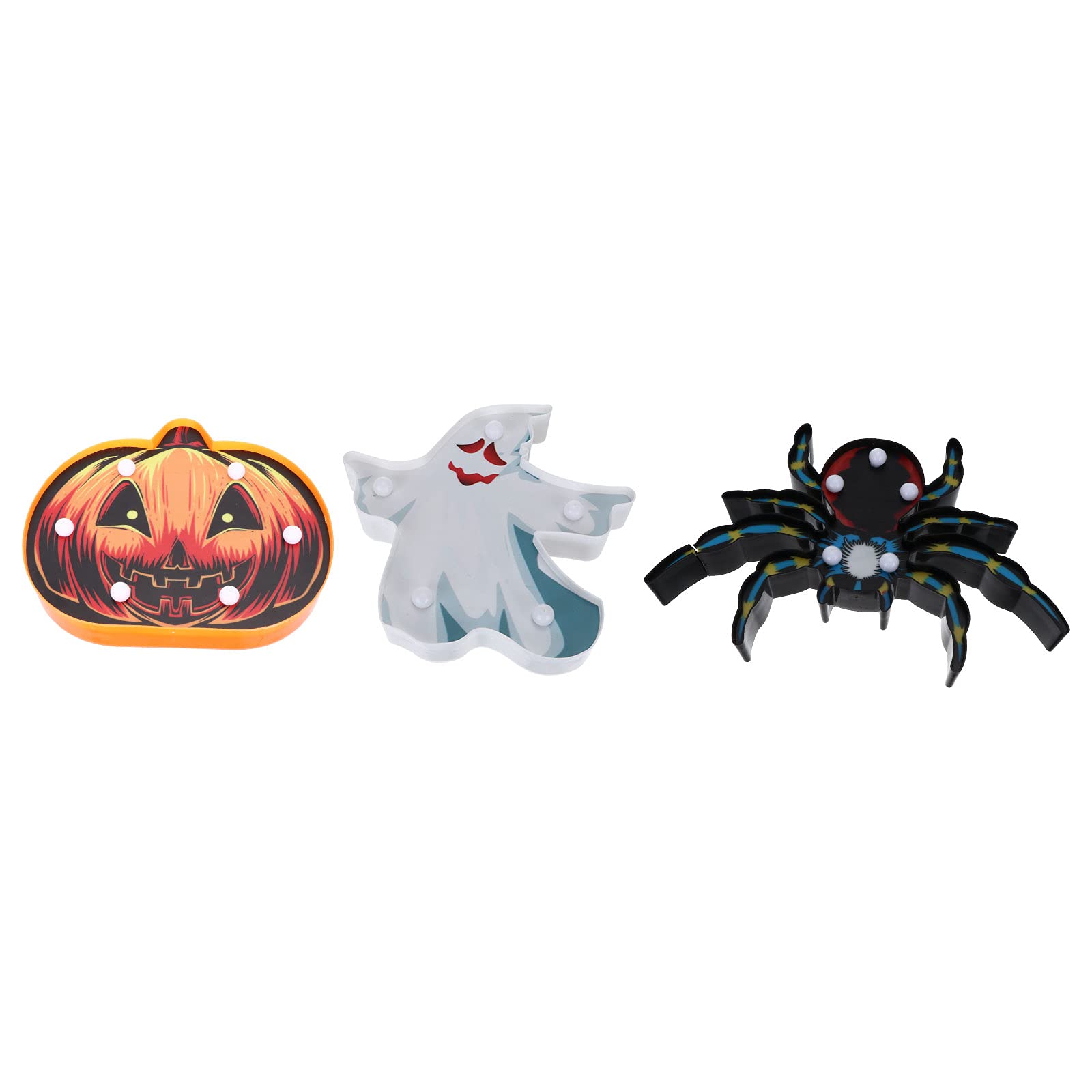 Veemoon Halloween LED String Lights - Pumpkin Ghost Spider Battery Operated Decorations for Home, Party, Desk & Outdoor Use