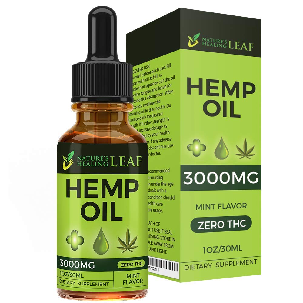 Organic Hemp Oil 3000mg - Premium Full Spectrum CBD Oil Drops for Pain Relief, Anxiety & Sleep Support - Natural Stress & Inflammation Relief Supplement - Use for Daily Wellness, Post-Workout Recovery & Relaxation