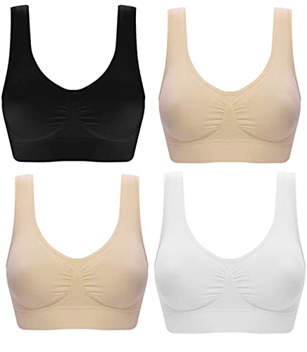 4 Pack Black/White/Nude/Nude