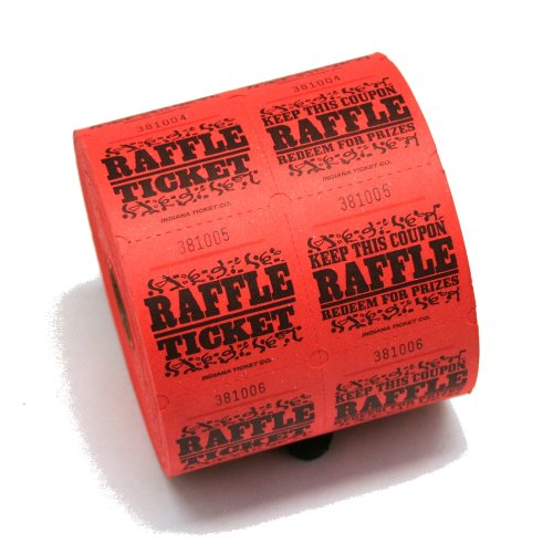 Premium Red Raffle Tickets Roll - 1000 Count for Lottery, Fundraising & Events - Perfect for Charity Draws, School Functions & Party Games