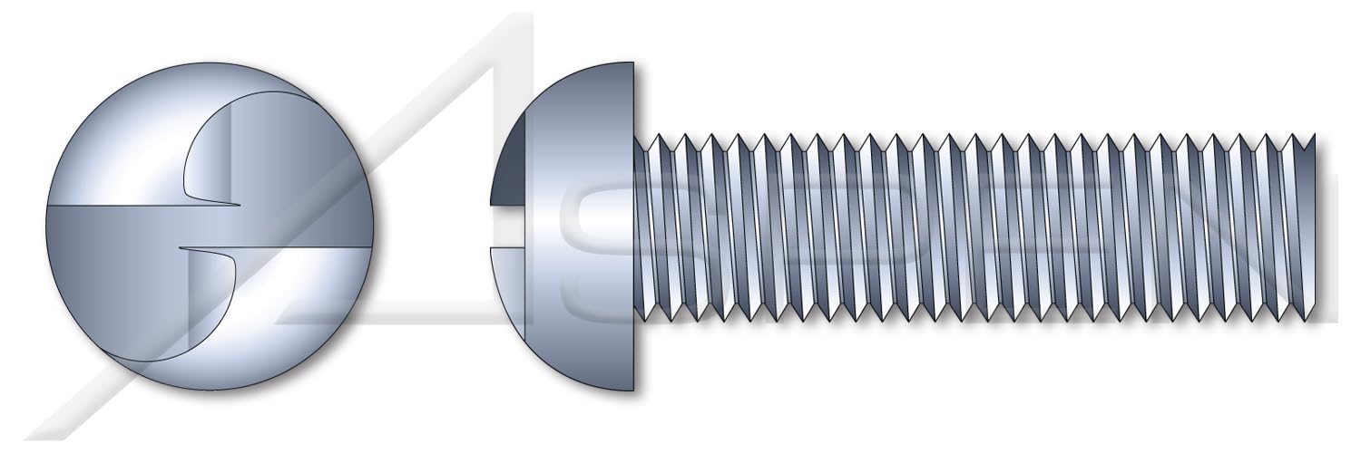 300 Pcs #10-32 x 2 Inch Security Machine Screws - Round Head Tamper Proof One-Way Slotted Drive - Steel Zinc Plated - Ideal for Vending Machines, Public Fixtures & Secure Equipment