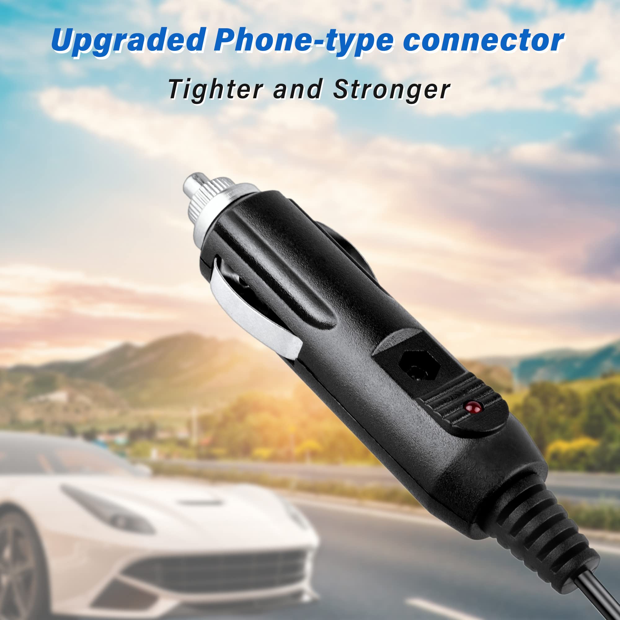 Dysead 12V DC Power Adapter for ICOM IC-T2E Two-Way Radio - Car, Boat & RV Charger Cable for Mobile Communication On The Go