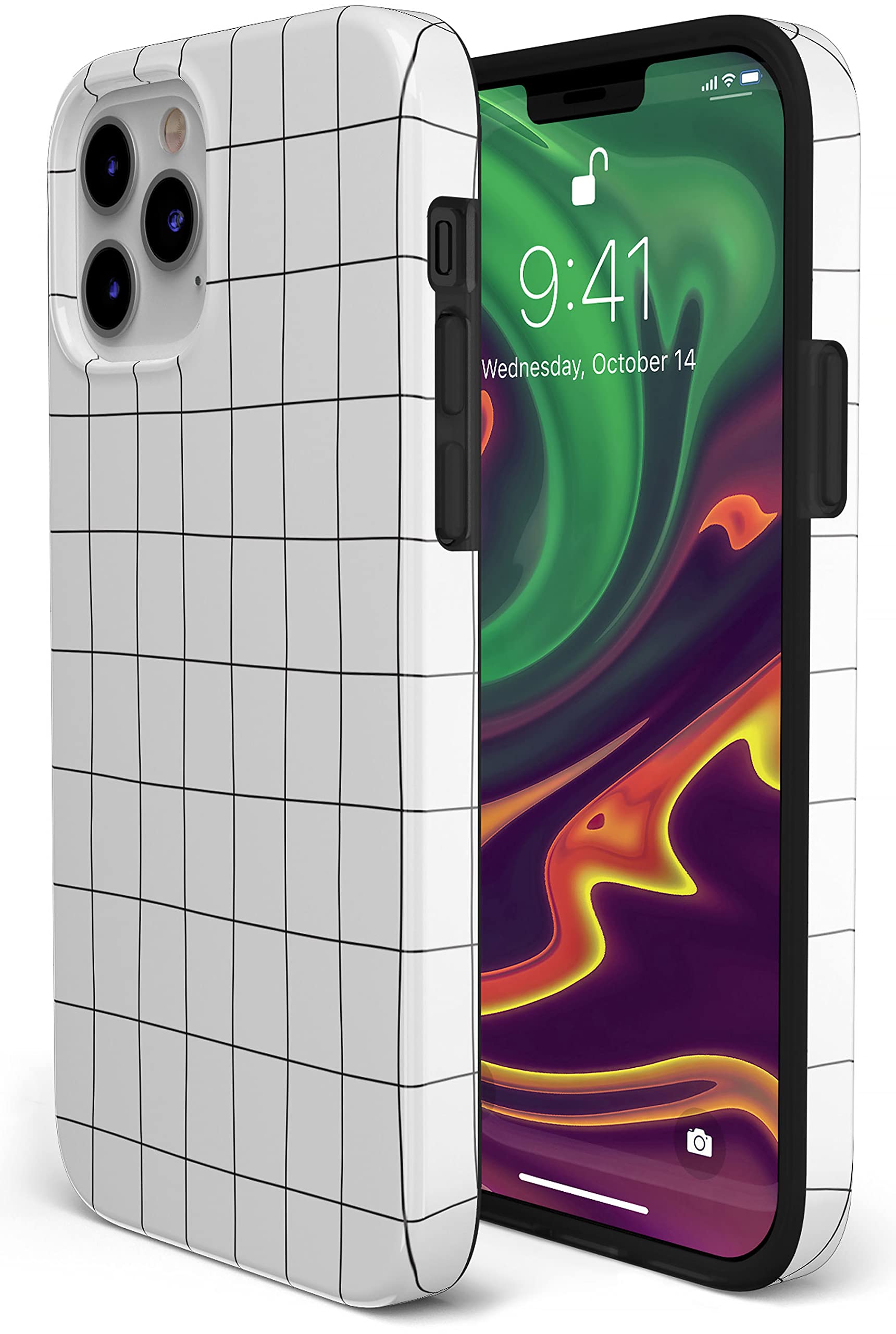 Casely iPhone 11 Pro Case - Slim Protective Cover with White & Black Geometric Design | Perfect for Everyday Use, Travel & Outdoor Activities