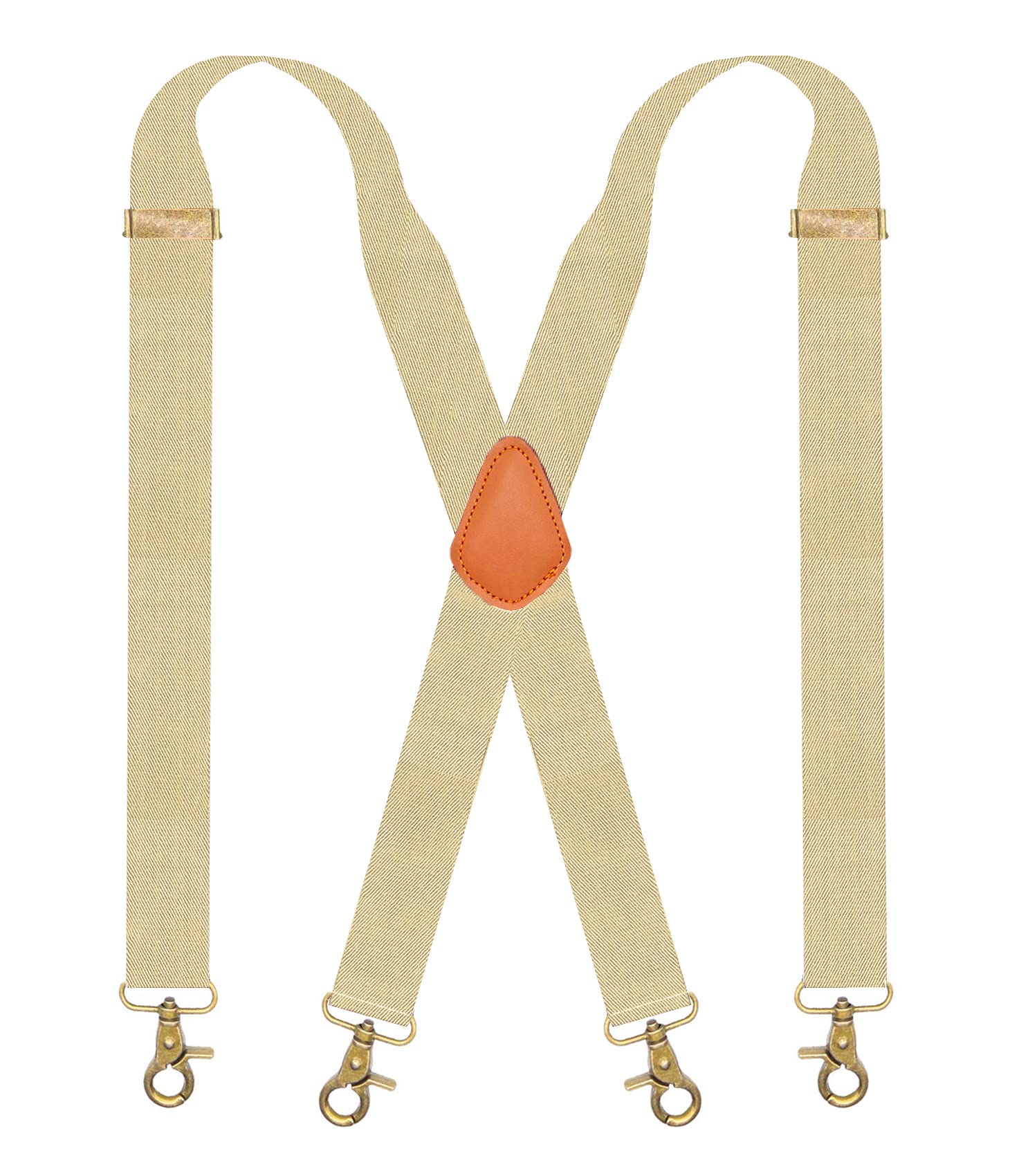 Men's Adjustable Snap Hook Suspenders for Belt Loops - Vintage Style Suspenders for Work, Formal Wear & Casual Outfits
