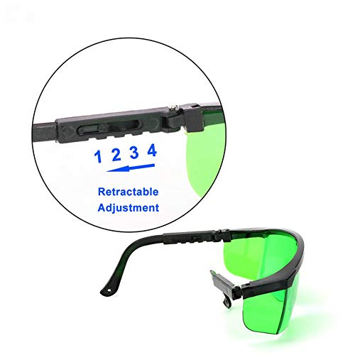 Comgrow 2 Pack Laser Safety Glasses - UV Protection 200nm-450nm & Infrared 800nm-2000nm - Adjustable Frame for Laser Engraving, Cutting, Welding - Eye Protection Goggles for DIY Projects & Professional Use