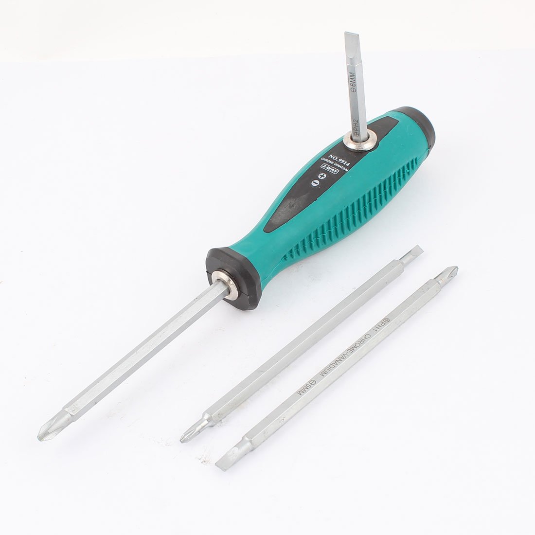 uxcell 4 in 1 Set - 4mm, 5mm, 6mm 2-Way Slotted Phillips Screwdriver with Ergonomic Handle - Perfect for Home Repair, Electronics, and DIY Projects