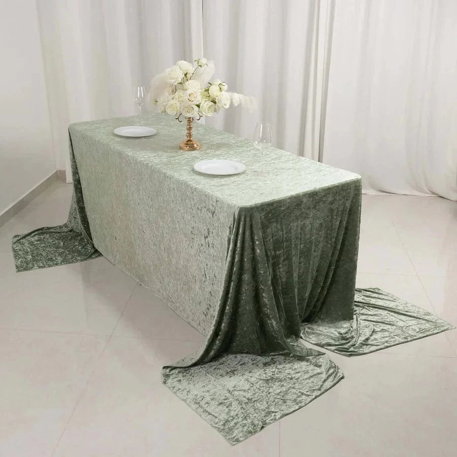 Premium Velvet Rectangular Tablecloth 90x156 Inches - Elegant Dining Table Cover for Weddings, Parties & Formal Events