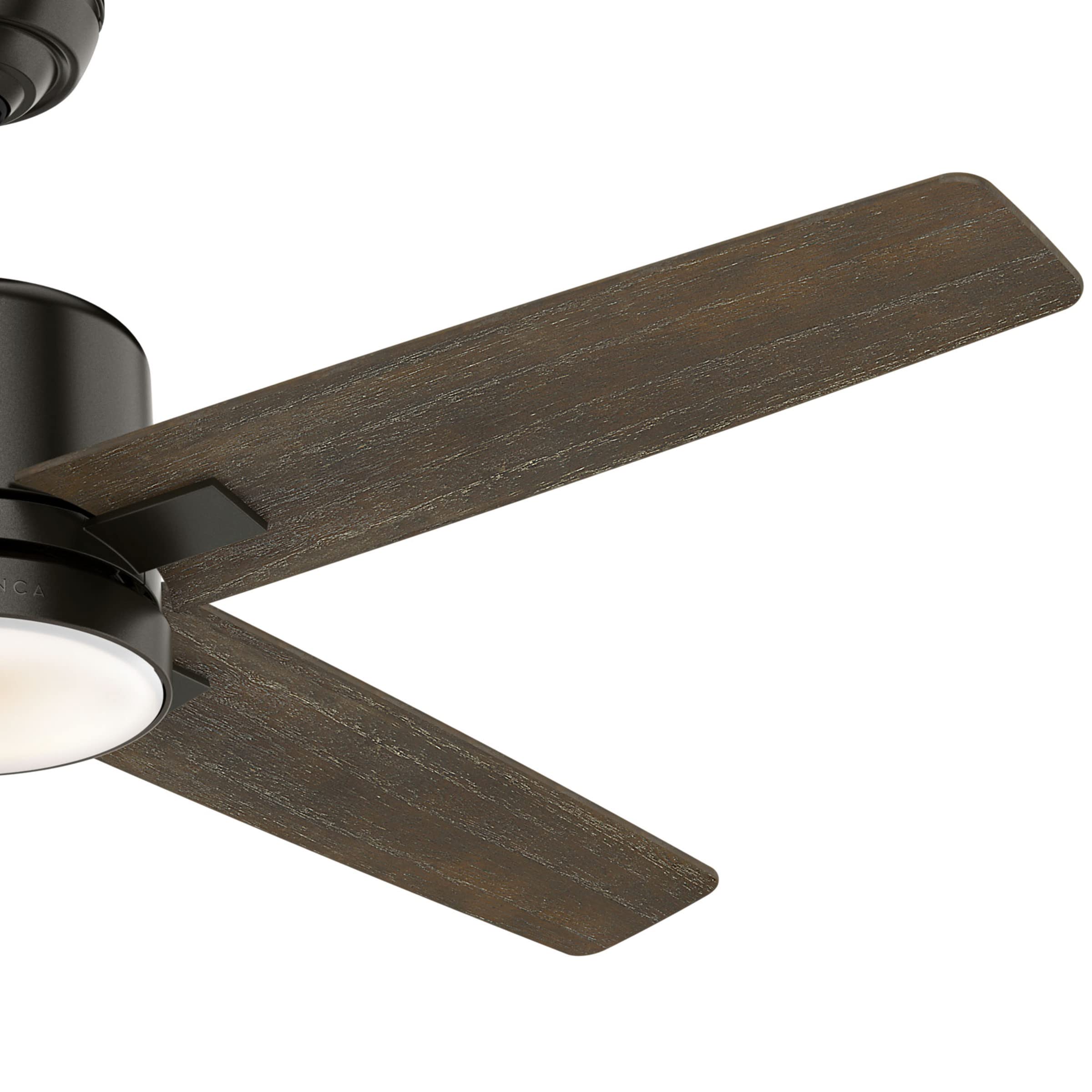 Casablanca Axial Indoor Ceiling Fan with LED Light and Wall Control - Quiet Energy Efficient DC Motor - Modern Flush Mount Design for Bedroom, Living Room & Office