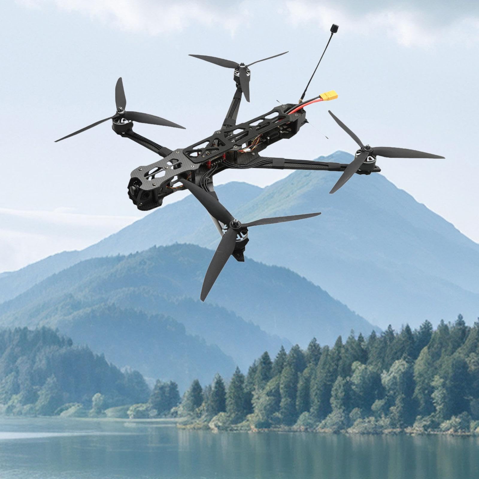Lightweight Carbon Fiber FPV Drone Frame with 7mm Arms for 10inch Props - Perfect for Racing, Freestyle Flying & Aerial Photography