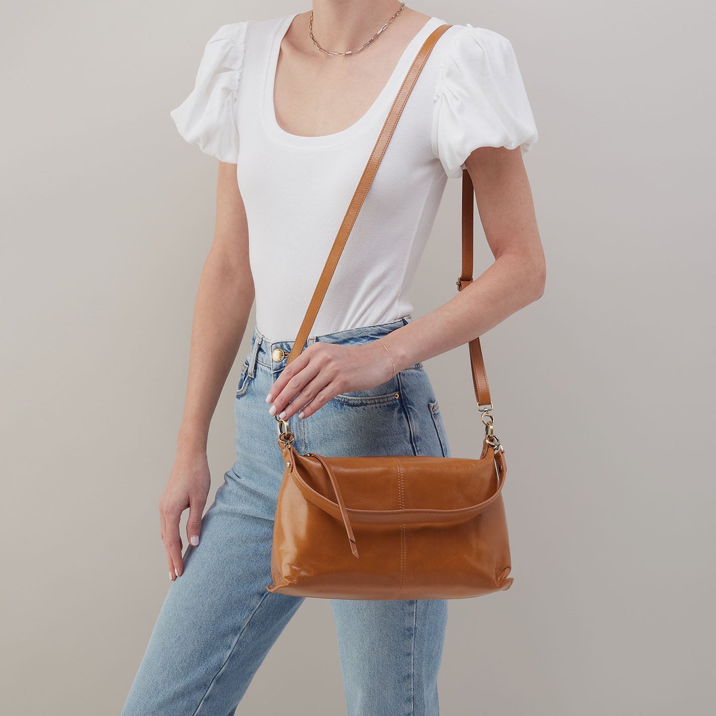 Avon Women's Polished Leather Shoulder Bag - Natural Color, Stylish & Durable for Work, Travel & Everyday Use