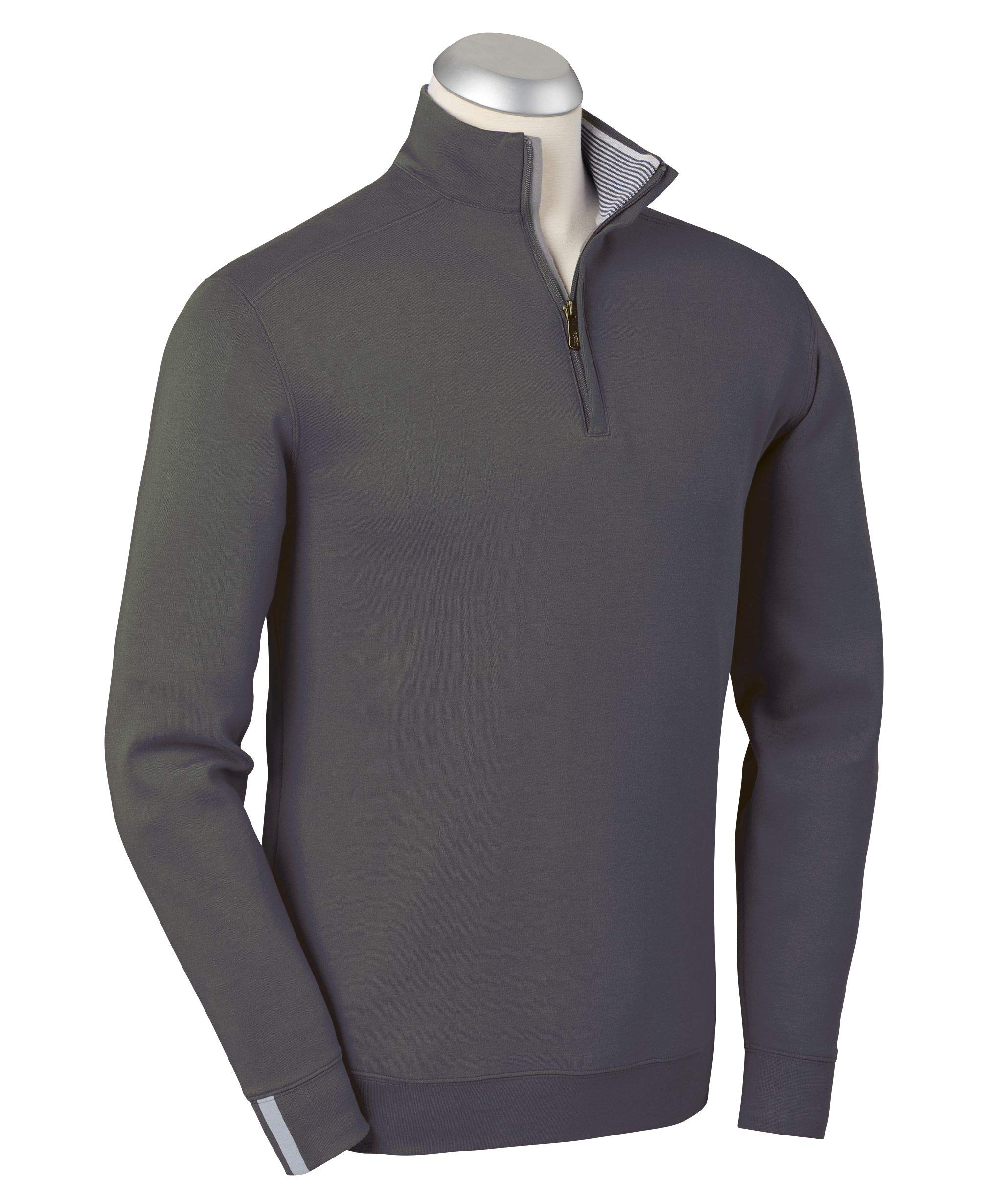 Bobby Jones Men's Lux Pima Cotton 1/4 Zip Golf Pullover - Breathable Performance Golf Shirt for Cool Weather | Perfect for Golf Tournaments, Driving Range & Casual Wear