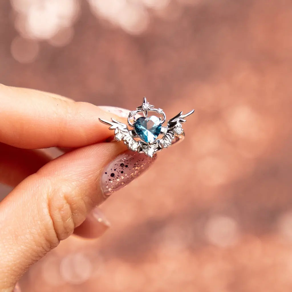 Camilla Ring - Winter Blue Cubic Zirconia Silver Ring for Women | Elegant Jewelry Gift for Christmas, Anniversary & Special Occasions