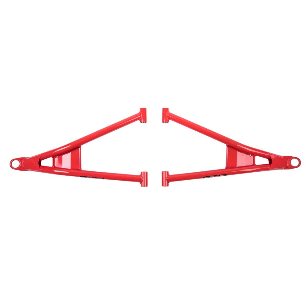 TUSK Mohawk Extreme Duty High Clearance Lower A-Arms - Red with Bushing Hardware & Ball Joints for POLARIS RZR XP 1000 DYNAMIX Edition (2019) | Off-Road Racing, Trail Riding & Dune Bashing Accessories