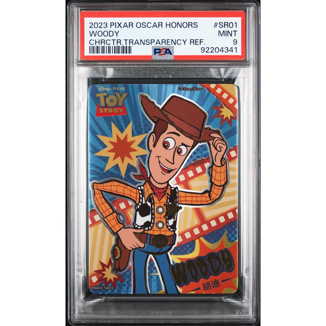 2023 Pixar Oscar Honors Woody Character Holographic PSA 9 Graded Trading Card - Perfect for Disney Collectors, Toy Story Fans & Investment