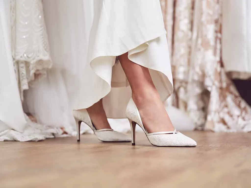 Rainbow Club Georgia Ivory Lace Wedding Heels - Elegant Bridal Shoes for Women, Perfect for Ceremony, Reception & Photoshoot
