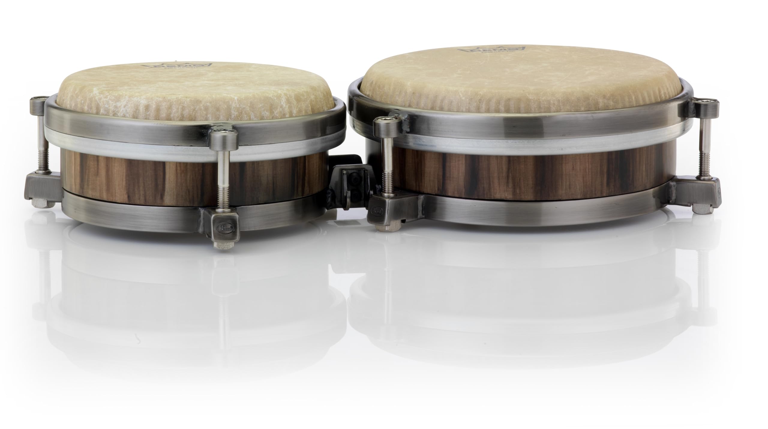Pearl Travel Bongos Set - Traditional 7 & 8.5 Inch Hand Drums for Musicians | Portable Percussion Instrument for Camping, Beach & Live Performances