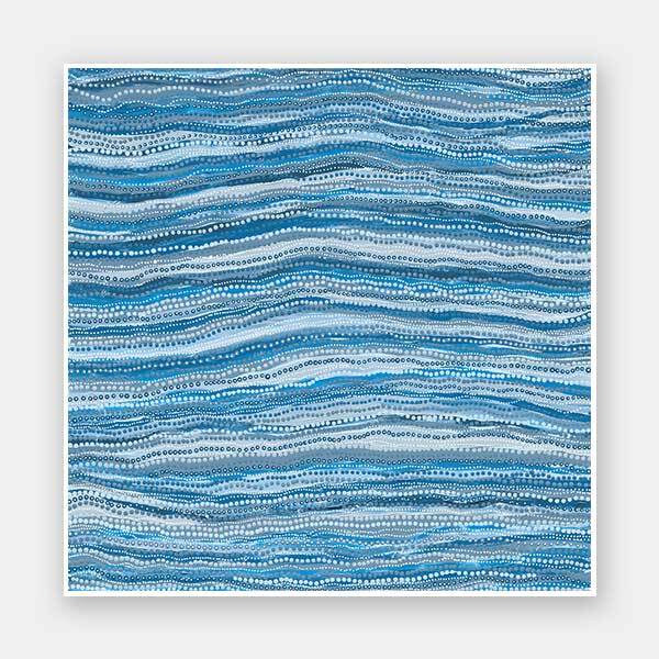 Dhaagun Blue Unframed Art Print - Premium Wall Decor for Living Room, Bedroom & Office - Perfect for Home & Office Decor