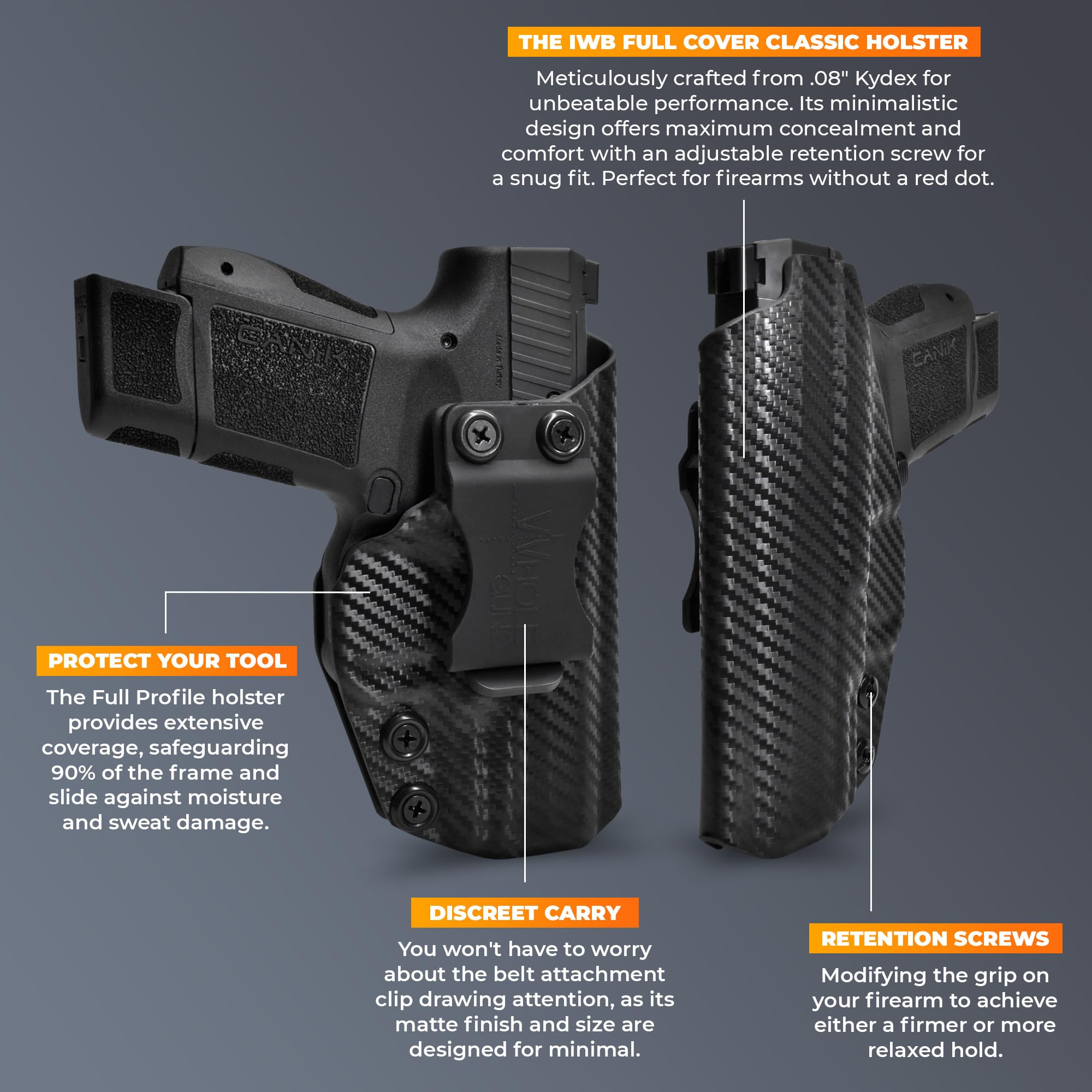 **Stoeger STR-9C IWB Full Cover Holster - Concealed Carry Inside Waistband Gun Holster for Comfort & Safety - Perfect for Everyday Carry, CCW, and Tactical Use**