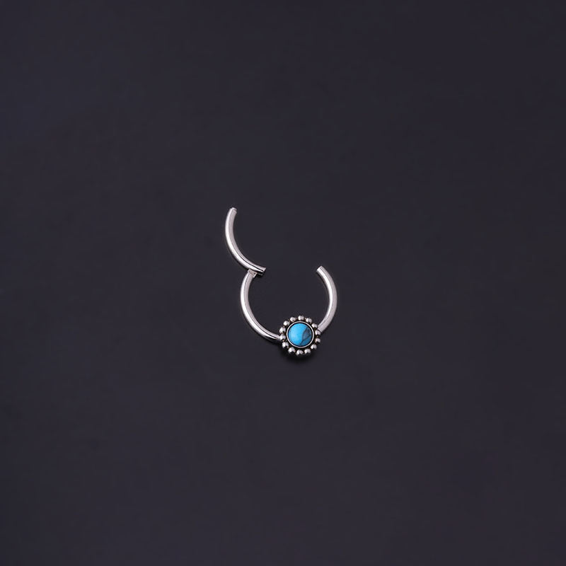 16G Turquoise Captive Bead Ring - Body Jewelry for Septum, Nose & Ear Piercing | HSPJ717 | Perfect for Everyday Wear & Special Occasions
