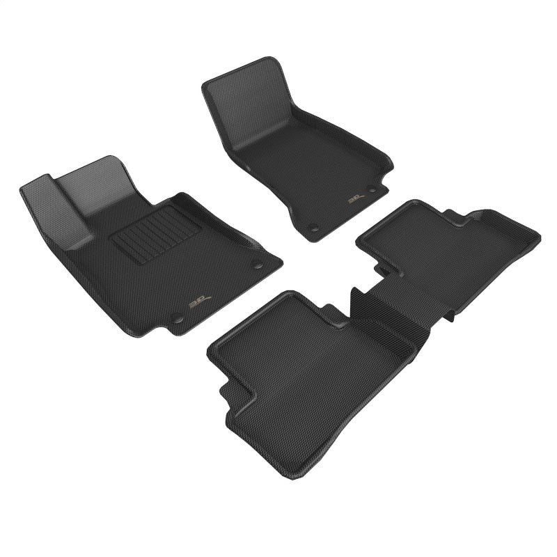 3D MAXpider Custom Fit All-Weather Floor Mats for 2019-2022 Mercedes-Benz AMG GT 4-Door (X290) - Kagu Black (Models R1 & R2) | Waterproof Car Mats for Daily Commute & Road Trips