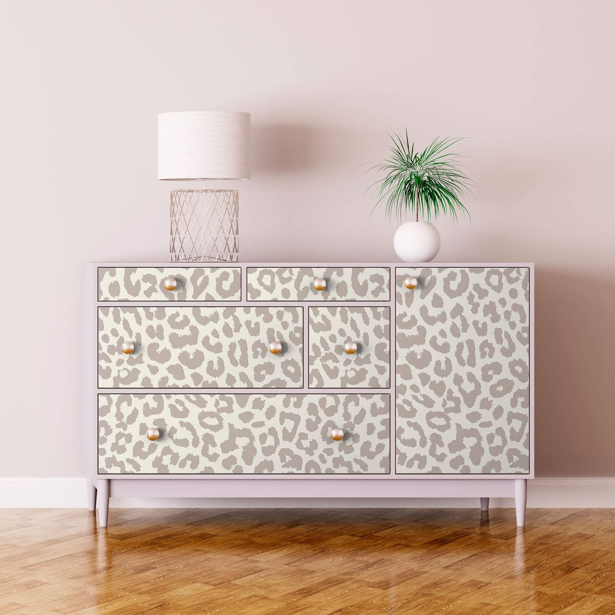 Self-Adhesive Animal Print Wallpaper - Peel & Stick Removable Tan Faux Fur Pattern Wall Covering for Bedroom, Living Room, Nursery Decor