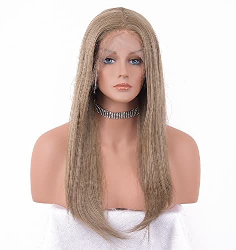 Platinum Blonde Ombre Lace Front Wig - Natural Looking Human Hair Wig for Women | Perfect for Cosplay, Parties & Daily Wear
