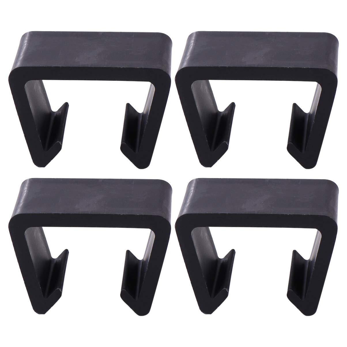 POPETPOP 4Pcs Heavy Duty Outdoor Furniture Clips - Secure Sectional Sofa, Wicker Chairs & Patio Cushions - Durable Home & Office Accessories (Black) - Perfect for Gardens, Decks & Poolside Use