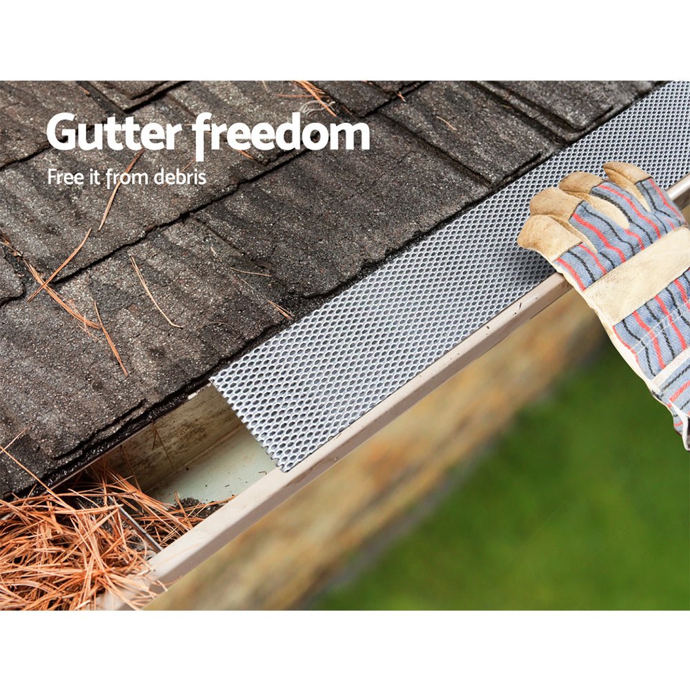 Premium Aluminum Gutter Guard Mesh - 60M Roll (100x20cm) Silver Color | Heavy-Duty Leaf Protection for Roof Gutters, Downspouts & Home Drainage Systems