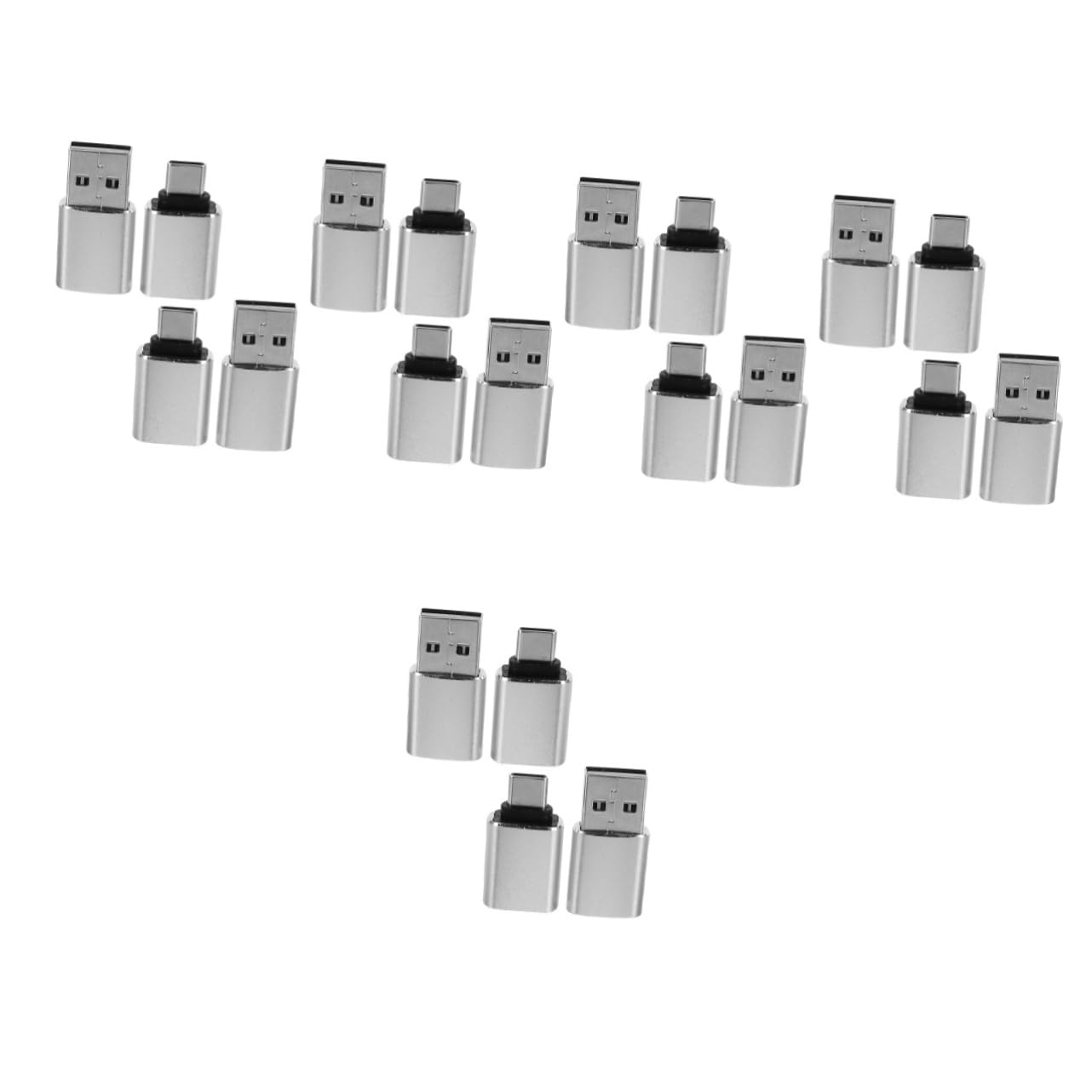 20 Pack USB C to USB Adapter, USB Type C Male to USB Female Converter - Aluminum Alloy for Laptop, Tablet, Phone - Fast Data Transfer & Charging for Work, Travel, Home Office