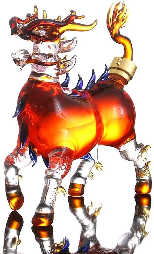 Premium Whiskey Decanter Set for Men - Handcrafted Glass Animal Design Liquor Aerator with 2 Crystal Whiskey Glasses, Perfect for Bourbon, Scotch, Rum & Tequila - Ideal Gift for Father's Day, Birthday & Anniversary (Home Bar, Office Decor, Gentleman's Collection)