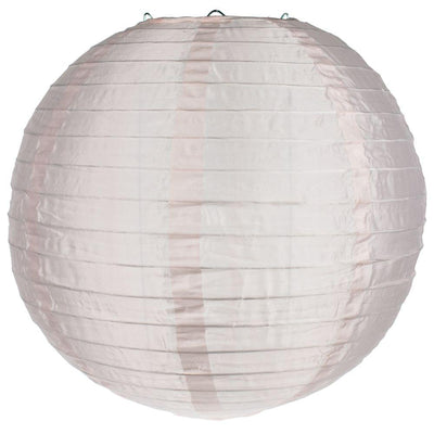 30 Pack Rose Quartz Pink Jumbo Shimmering Nylon Lanterns - Even Ribbing, Durable Outdoor Hanging Decorations for Garden, Wedding, Party & Patio Lighting