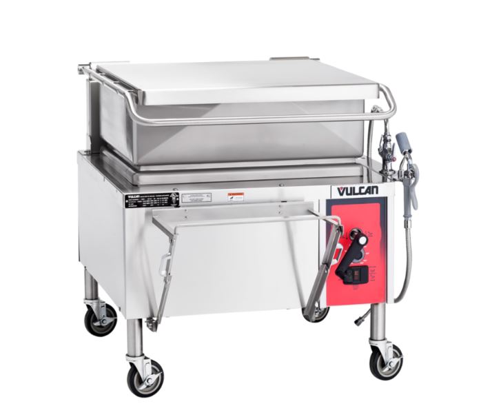 Vulcan 30 Gallon Commercial Braising Pan Tilt Skillet - Natural Gas Powered Manual Tilt Heavy Duty Cooking Equipment for Restaurants, Catering & Food Service Businesses - Perfect for Batch Cooking, Braising & Large Quantity Food Preparation