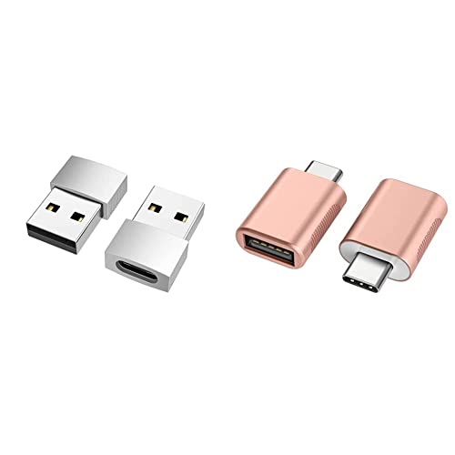nonda USB C to USB Adapter (2 Pack) - USB Type C to USB 3.0 Female Adapter, Thunderbolt 3 Compatible, OTG Support - Perfect for MacBook, iPad Pro, Galaxy S22 & More